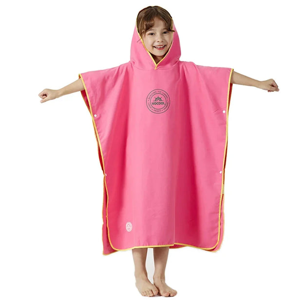 Kinderen Hooded Bad-Strand Poncho- Handdoek - Sneldrogend - Badjas Zwemhanddoek voor Kind