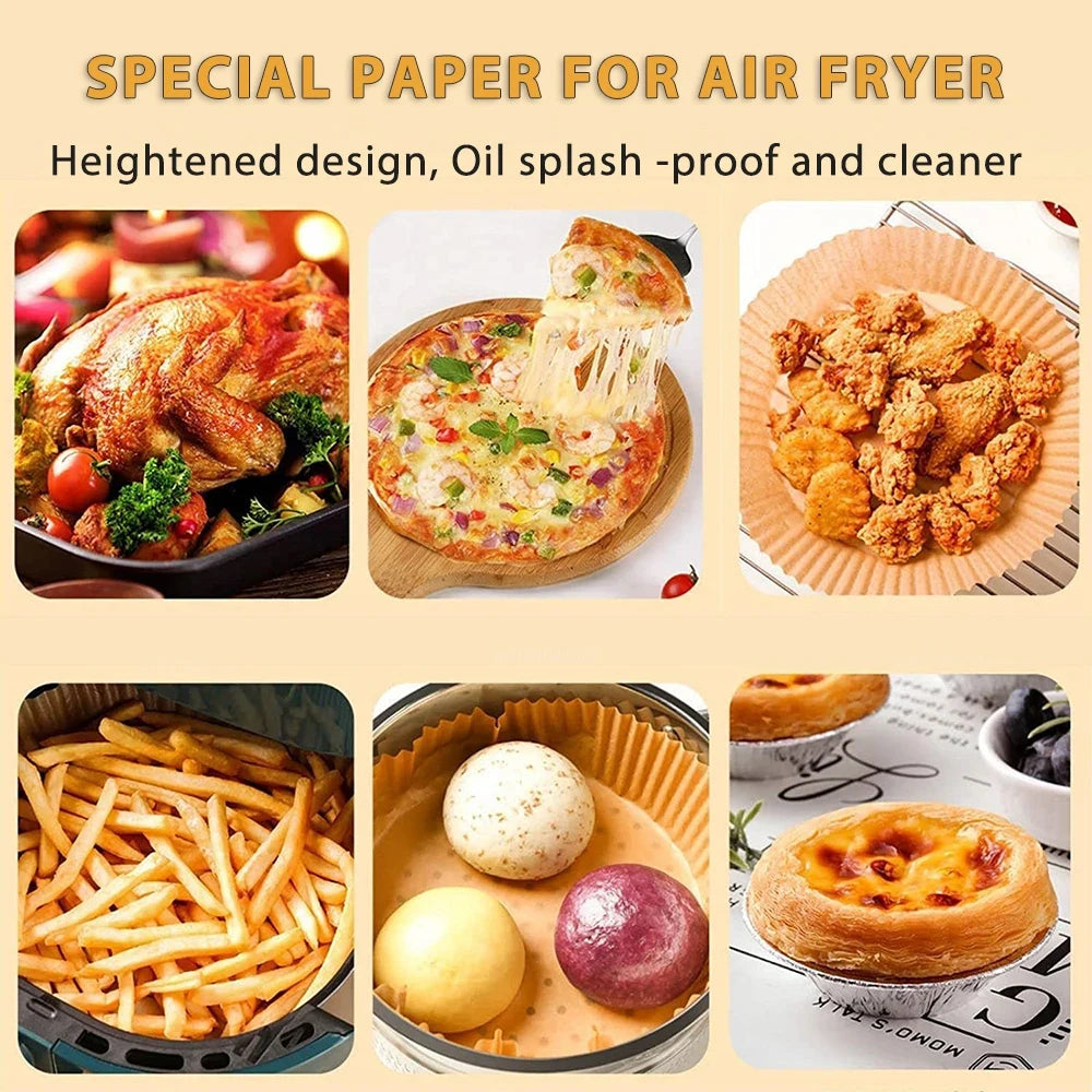 50Pcs Air Fryer Paper Non-Stick, Baking Papers, Kitchen Accessories
