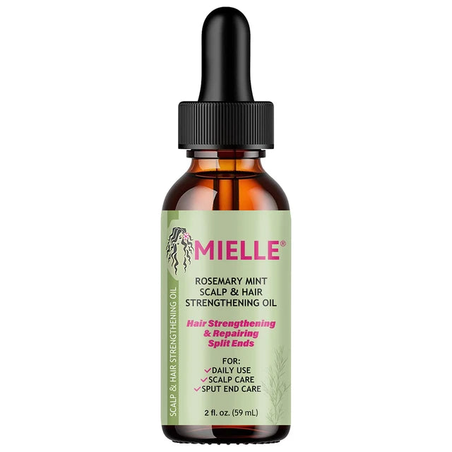 Hair Growth Essential Oil Rosemary Mint Hair Strengthening Oil Nourishing Treatment for Split Ends and Dry Mielle Organics Hair