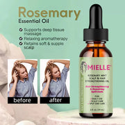 Hair Growth Essential Oil Rosemary Mint Hair Strengthening Oil Nourishing Treatment for Split Ends and Dry Mielle Organics Hair